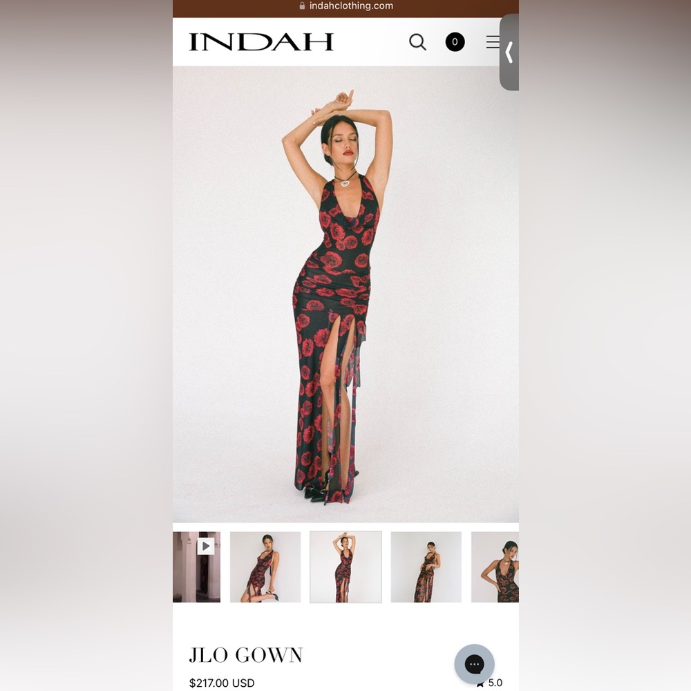 Indah Red Roses JLo Gown